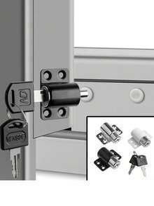 9pcs Sliding Door & Window Anti-Theft Lock Set, Window Security Lock, Anti-Theft Lock, Window Protection Lock, Anti-Pry Key Lock Limit Switch Double Security, Suitable For Sliding Window/Door, Quick Installation, Home/Office/Store Security Protection - Multicolor - View 2