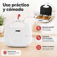 Sandwichera Eléctrica Aigostar Multifunción 800W con Placas Removibles Antiadherentes, Prepara Paninis y Wafles en Casa - Blanco - Ver 9