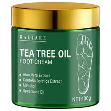 Krim Kaki Minyak Pohon Teh, Diperkaya dengan Vitamin E, Lidah Buaya dan Peppermint, Melembapkan secara efektif kulit kering, kasar dan pecah-pecah, melembutkan dan menghaluskan kulit, aroma segar tahan lama, perawatan kaki. - Harum - View 3