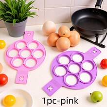 Multi Functional Non Stick Fried Egg Mold, Made Of Silicone Anti Scald Material, Reusable, Foldable For Storage, Suitable For Cooking And Baking Tools In The Kitchen, Kitchen Utensils, Graduation Gifts, And Holiday Gifts, - Multicolor - View 13