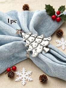 Christmas Napkin Rings, Christmas Table Decor, 2-50pcs Elegant Christmas Tree Napkin Rings, Green Christmas Tree Napkin Rings, Suitable For Birthday, Farmhouse, Wedding, Thanksgiving, Perfect For Buffet Table Decoration - Multicolor - View 23