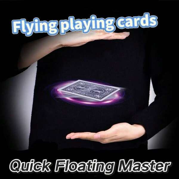Flying Poker Floating Poker UFO Floating Levitation Magic Prop Close-Up