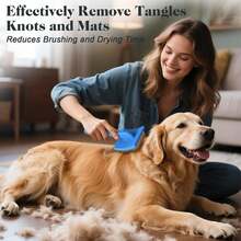 2PCS Slicker Brush For Dogs & Pet Stainless Steel Comb, Professional Dog Grooming Brush (Goldendoodles, Poodles, Labradoodles) With Extra Long Pins To Effectively Remove Tangles, Knots And Mats - View 7