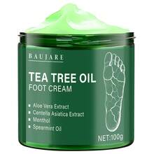 Krim Kaki Minyak Pohon Teh, Diperkaya dengan Vitamin E, Lidah Buaya dan Peppermint, Melembapkan secara efektif kulit kering, kasar dan pecah-pecah, melembutkan dan menghaluskan kulit, aroma segar tahan lama, perawatan kaki. - Harum - View 2