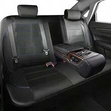 9pcs/4pcs Universal Reflective Leather Car Seat Covers With Zipper Design, Suitable For Airbags, Fit For SUV And Truck - Seat Covers - View 7