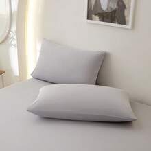 2pcs Cooling Pillowcase Set, Soft & Breathable, Wrinkle-Resistant, Gentle On Hair & Skin, Enhances Sleep Quality, Machine Washable - Rock Mountain Ash - View 2