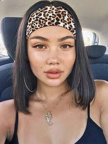 4pcs/Set Fashionable Women's Leopard Print Pattern Soft Non-Slip Headbands, Elastic Yoga Sports Headbands Hair Accessories, Versatile For Daily Wear And Multiple Occasions - Multicolor - View 2