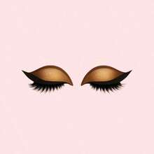 1pc Reusable Eyelash Stickers / False Eyelashes / Glitter Eyeshadow - One Size Fits All - View 8