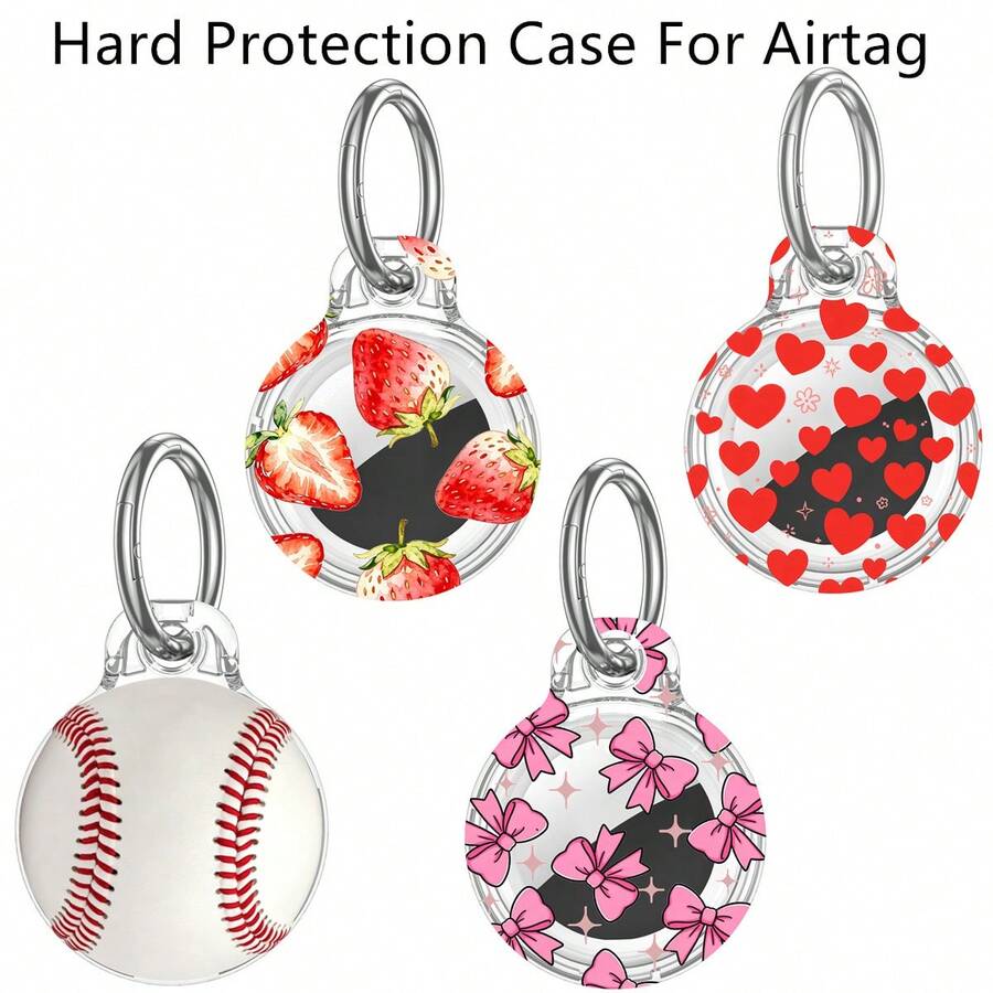 1 pezzo Compatibile con Airtag Localizzatore anti-smarrimento Custodia protettiva trasparente colorata con stampa carina, Design unico globale Custodia protettiva trasparente carina, Scatola protettiva trasparente in TPU carina, Custodia protettiva in TPU stile Ins con copertura completa, Impermeabile, Antipolvere, Anti-impronta, Anti-graffio, Anti-caduta, Protezione completa a 360°, Con portachiavi in lega, Alla moda e durevole, Più comodo da trasportare, Disponibile in più colori, Ottimo regalo - Multicolore - Visualizzare 1