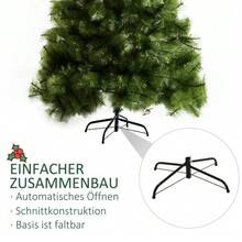 210cm Artificial Christmas Tree, 505 Branch Artificial Tree, Christmas Tree Decoration With Metal Stand For Indoor Use - 綠色 - 查看 5