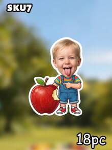 Custom Children's Tropical Fruit Face Banner, 1st Birthday Hanging Flag, Summer Yard Decoration Garland, Baby Shower Party Decor, Tutti Frutti Party Favors, Children's Milestone - Multicolor - View 9