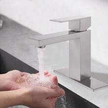 Single Handle Bathroom Faucet Lavatory Faucet Stainless Steel Single Hole-T20, Brushed NickelUnable To Ship On Weekends, Fedex - Default Title - View 2