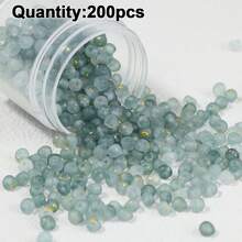 200顆 5mm 壓克力磨砂米珠 混色 DIY 手作珠飾 手鍊項鍊吊墜配件 半成品材料 - 200pcs5mm磨砂米珠 - 查看 9