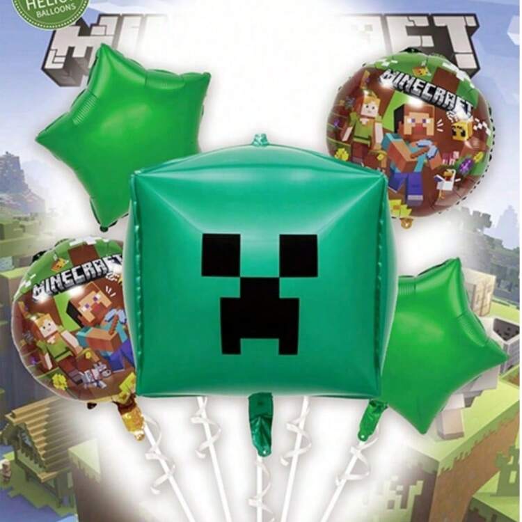 Minecraft 我的世界铝箔气球装饰派对 我的世界史蒂夫像素气球套装 - 多色 - 查看 12