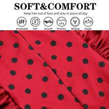1pc Polka Dot Design Milk Silk Women's Sleep Cap, Large Size Lightweight Breathable Hair Protection Cap (Random Print Pattern) - 1pc - View 6
