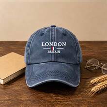 1pc Gothic Casual Washed Men Hat, Featuring ' Flag And Letters' Print Design. It's Perfect For Sun Protection,Shade ,Outdoor Activity. - Multicolor - View 16