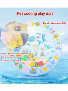 1件寵物水上遊戲墊，適合夏季的貓玩具，適合貓咪玩耍，夏季貓床，床，貓狗娛樂玩具，需充氣與注水寵物娛樂水床，貓咪感水，貓咪冷卻墊，貓狗感水墊，涼爽舒適（請注意使用前需修剪爪子，請注意過度啃咬可能導致漏水或破裂） - 彩色 - 查看 8