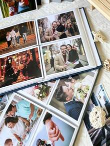 1pc Linen Photo Album, High-End Display Window Design, Acid-Free Inner Pages, Holds 26 Pages, 100 Photos, 4x6/5x7/8*10 Photos, Suitable For Family Memories, Wedding Keepsakes, Anniversary Gifts, Memory Album, Photo Storage, Home Decor Essential - Multicolor - View 3