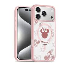 Miniso Disney Mickey And Minnie Mouse Simple Couple Cartoon Mickey Mouse MagSafe Magnetic Charging, Compatible With IPhone 17/17 Pro Max/16/17 Pro/15/14/16 Plus/17 Air/IP 13/15 Pro/12/15 Plus, Drop-Proof And Scratch-Resistant, Compatible With Apple. - Pink - View 4