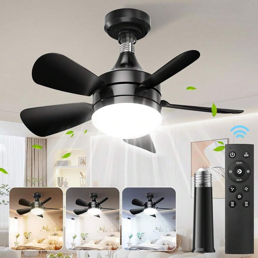 Ceiling Fans - White Red Light - View 1