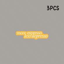 talla grande Espresso Menos Vinilo Pegatina: Calcomanía para Portátil de Amante del Café Útiles Escolares - Película ligera - Ver 11