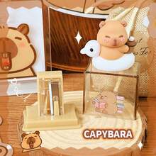 Capybara 3D Pencil Sharpener, Random 1pc Cute Cartoon Capybara Pencil Sharpener, Portable Pencil Sharpener For Students, Back To School Stationery Supplies - Multicolor - View 4