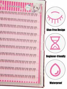 Asiteo 120pcs Pre-Glued Lower Eyelashes, Natural Soft Lightweight Manga Style False Lower Lashes, Suitable For Daily Wear, No Glue Needed, Korean-Japanese Makeup Style, Fits Various Makeup Looks - C - View 4