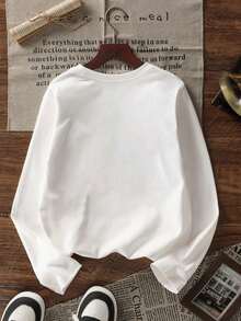 Set 3 Potong Kaos Lengan Panjang Bermotif untuk Anak Perempuan Remaja, Cocok untuk Anak Perempuan Remaja, Atasan Musim Gugur/Dingin, Pakaian Anak Pelajar, Cocok untuk Pakaian Luar dan Lapisan. - MultiWarna - View 5
