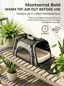 Soft-Edged Foldable Pet Carrier Bag, Suitable For Cats And Small Dogs - Breathable, Scratch-Resistant, Waterproof, Easy To Clean, Lightweight And Portable, With Detachable Shoulder Strap, Suitable For Car/Travel/Airplane/Home Use - Multicolor - View 4