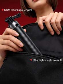 Ultra-Portable Pocket Mini Tripod Handheld Camera Grip, Press-To-Open Stable Wide-Foot Support Stand, 1/4" Screw Interface, Lightweight Carbon Fiber Support, Suitable For Smartphones And Action Cameras, Ideal For Outdoor Travel Vlog Recording - View 9