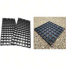 8 X Plastic Driveway Grids Black Plastic Mat For Turf, Grass, Lawn, Path & Gravel Protector Drainage Mat - A - View 5