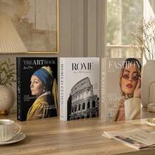qiwsudfbw 1/3Pcs Decorative Faux Book Set For Home Decor, Coffee Table, Bookshelf And Cozy Living Room Styling - Multicolor - View 2