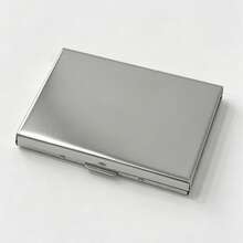 XAXRE 1pc RFID Blocking Stainless Steel Credit Card Wallet, Protects Cash, Documents, Credit Cards, Metal Pocket Card Case, Formal/Business Attire, Recommended Valentine's Day Gift - one-size - View 19