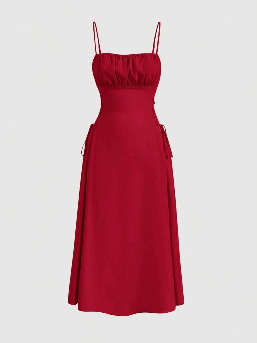 Women Midi Dresses - Rot 2 - 查看 1