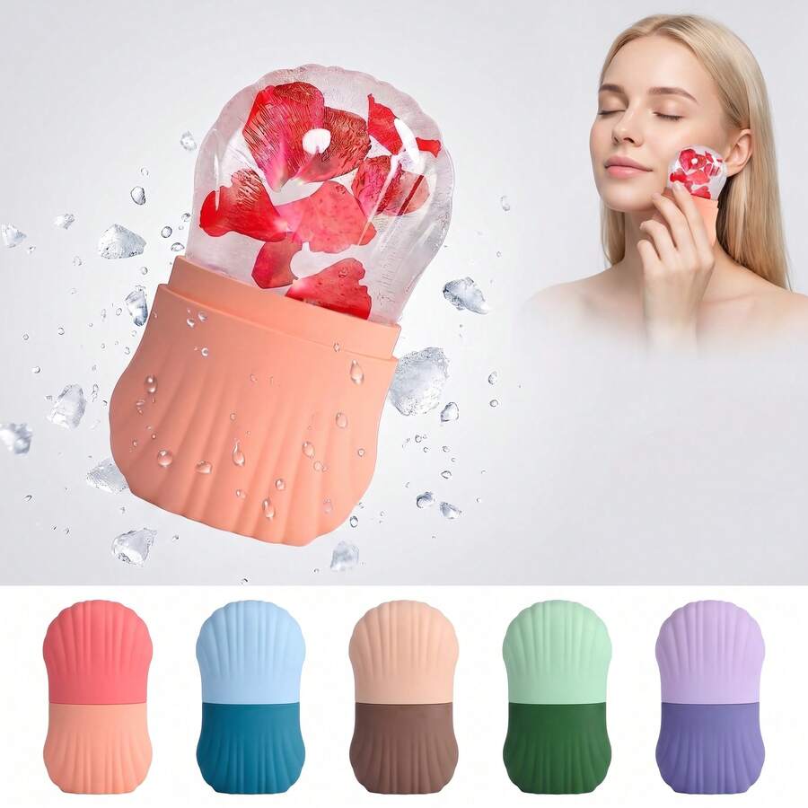 Face And Eye Ice Roller, Ice Surface Roller, Ice Roller Skin Care Tool, Women's Gift, Cute Silicone Ice Mold Accessory In Collegiate Style - A - View 1