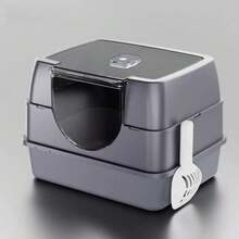 Flip-Top Design Cat Litter Box, Effectively Prevents Litter Scatter. Fully Enclosed Design Helps Contain Odors. Suitable For Cats Under 5kg. Comes With Litter Scoop. - one-size - View 7