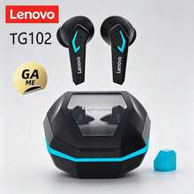 Lenovo 联想 TG102 蓝牙耳机，游戏耳机，具备降噪、低延迟、麦克风、Hi-Fi 立体声、长续航等功能，适合男士使用，可作为礼物/外设/电脑配件/办公/音乐/运动耳机，2026 新款耳机 - TG102藍牙耳機 - 查看 7