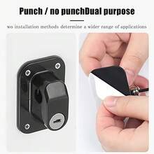 No-Drill Steel Wire Limit Lock, Compatible With Various Window And Refrigerator Door Styles, Durable And Stable Lock Line, Can Limit Opening And Closing Range, Wind-Proof, Prevents Accidental Opening Of Cabinet Doors And Windows, Strong Versatility For Home Use. - Multicolor - View 6