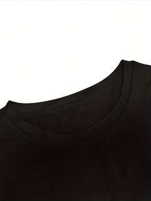 Men's Printed Short-Sleeved T-Shirt, Large Size, Multifunctional, Available In Large Sizes.Men's T-Shirt, Printed Design, Sleeve - 黑色 - 查看 3