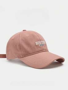 1pc Boston 1630 Embroidered Baseball Cap, Classic Vintage Washed Dad Hat, Lightweight Breathable Adjustable Unisex Summer Hat, Suitable For Travel And Casual Daily Wear - A - View 11