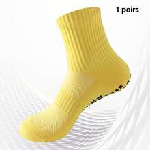 1/3/6 Pairs Non-Slip Football Socks With Grip Dots, Shock-Absorbing, Wear-Resistant, Thickened, Breathable Sports Football Socks - Multicolor - View 14