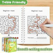 Maze Puzzle Activity Book, Helps You Calm Your Mind, Fun Pathfinding Challenges Keep You Focused And Engaged, Perfect For Relaxing Your Mind And Body, Cultivating Regular Habits And Steadily Improving Skills Back To School - Maze Book - View 4