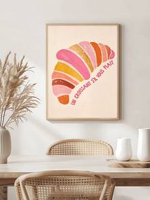 1pc Kisses For The Dishes,Croissant, Egg Dining Decor,Bon Appetit Art,Lemons Art, Quotes Art,Ideal Gift,Suitable For Bedroom,Living Room,Kitchen,Wall Arts,Wall Decor,Home Decor,Room Decor,Canvas Wall Art,Posters, Wall Art With Frame,Optional Frame ﻿ - 1PCS - View 6