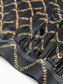 1pc Men's Loose Boxer Briefs, Soft Comfortable Printed Pattern Design Loose Boxer Shorts With Button Fly, Suitable For Daily Wear, Vacation And Travel - Multicolor - View 6