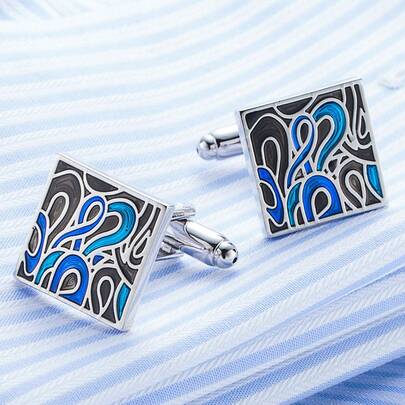 1 Pair Cufflinks For Man, Decorative Shirt Sleeve Accessory For Wedding Business Party Formal Occasions