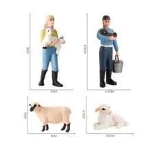 Realistic Farm Livestock Cattle Sheep Poultry Model Statue Desktop Decor Ornament - Multicolor - View 8