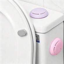 10pcs Long-Lasting Scented Air Freshener Tablets With Fixed Holder, Solid Color Fragrance Pads, Suitable For Home, Car, Bathroom, Bedroom, Closet And Toilet, Random Color Container - Multicolor - View 3