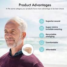 2pcs Audífonos intraauriculares duraderos y de alta calidad diseñados específicamente para personas con discapacidad auditiva, adecuados para todas las situaciones. Una opción ideal para hijos respetuosos que desean cuidar de sus padres. - 2 piezas - Ver 4