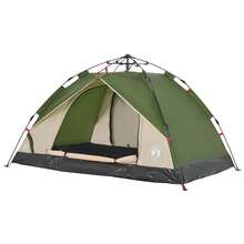 2 Personas Verde Poliéster Tienda Cúpula 210x150x130cm Tienda de Acampar Cabina para Dormir Tela Resistente al Agua Ventilación Senderismo Picnic Mochilero Vacaciones Festival Noche Camping Naturaleza - A - Ver 3