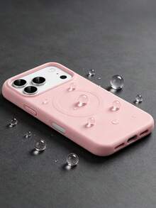VRNOEI 粉色磁吸極簡保護殼，相容 iPhone 17 Pro Max、11 13 12 14 15 16 18 Pro Max，支援無線充電，天鵝絨相機保護，系列手機殼，中性手機配件 - 粉色 - 查看 4
